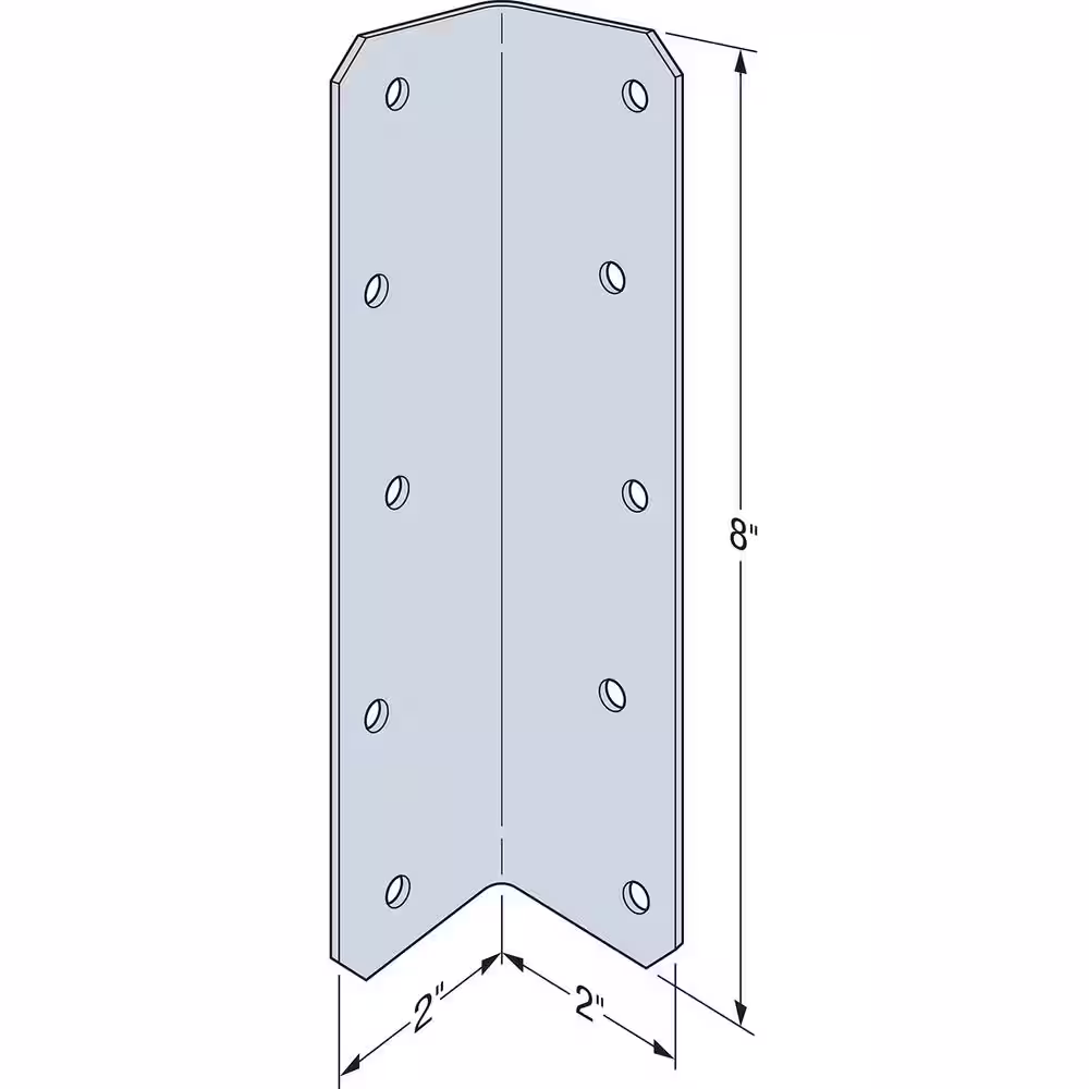 Simpson Strong-Tie ML 2 in. x 10 in. 12-Gauge ZMAX Galvanized Medium L Angle
