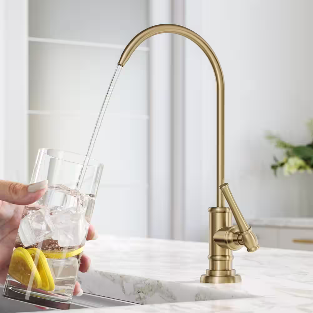 KRAUS Purita 2-Stage Under-Sink Filtration System with Allyn Single Handle Drinking Water Filter Faucet in Matte Black