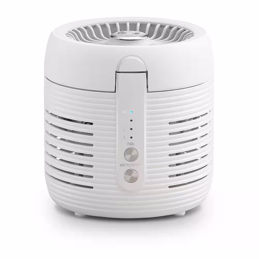 Crane True HEPA Air Purifier with Germicidal UV Light for Small to Medium Rooms up to 150 sq. ft. Desktop