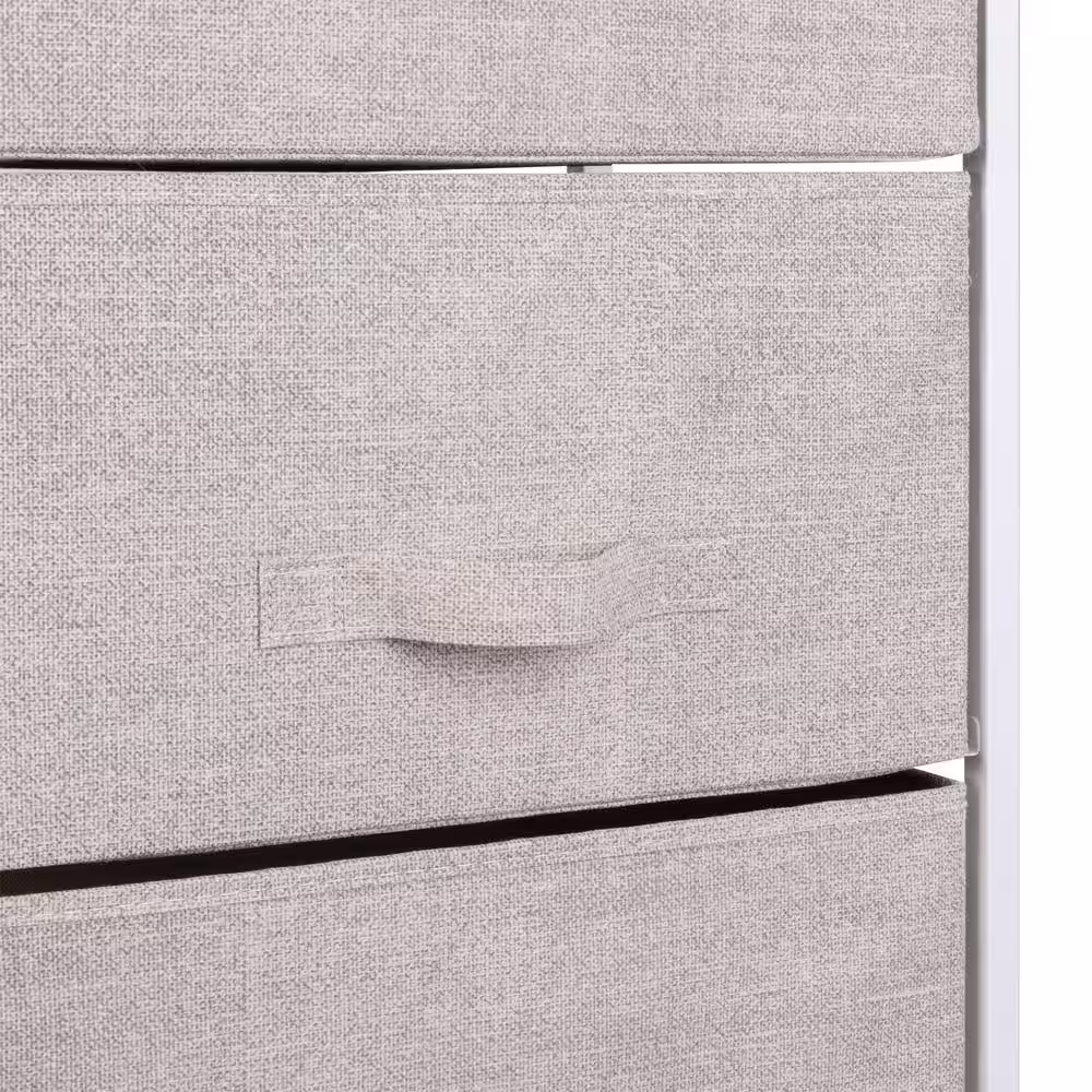 SIMPLIFY 17.7 in. x 11.8 in. x 37.4 in. 4-Drawer Storage Chest in Beige