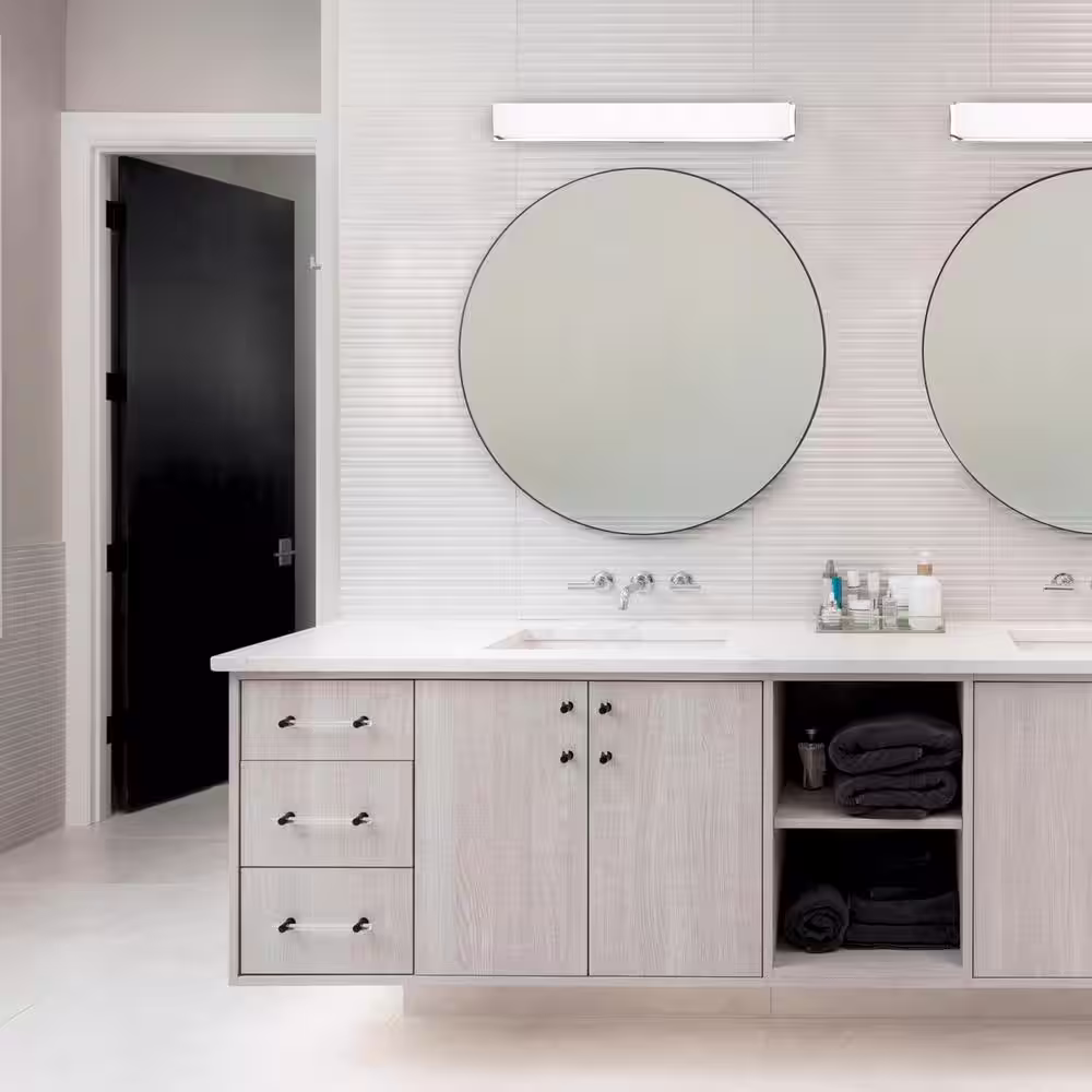 WAC Lighting Metro 20 in. 3000K Chrome ENERGY STAR LED Vanity Light Bar and Wall Sconce