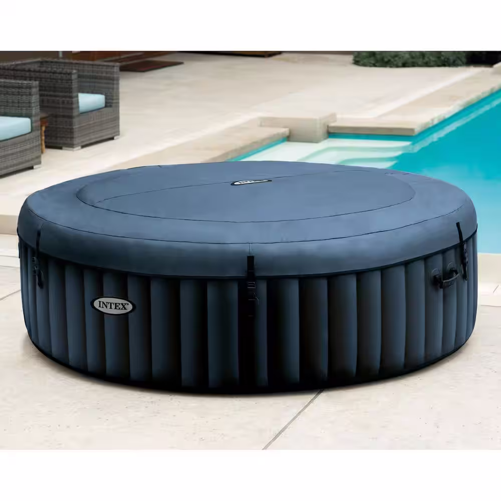 None PureSpa Plus 6-Person Inflatable Bubble Jet Hot Tub and Slip Resistant Seat (4 Pack)