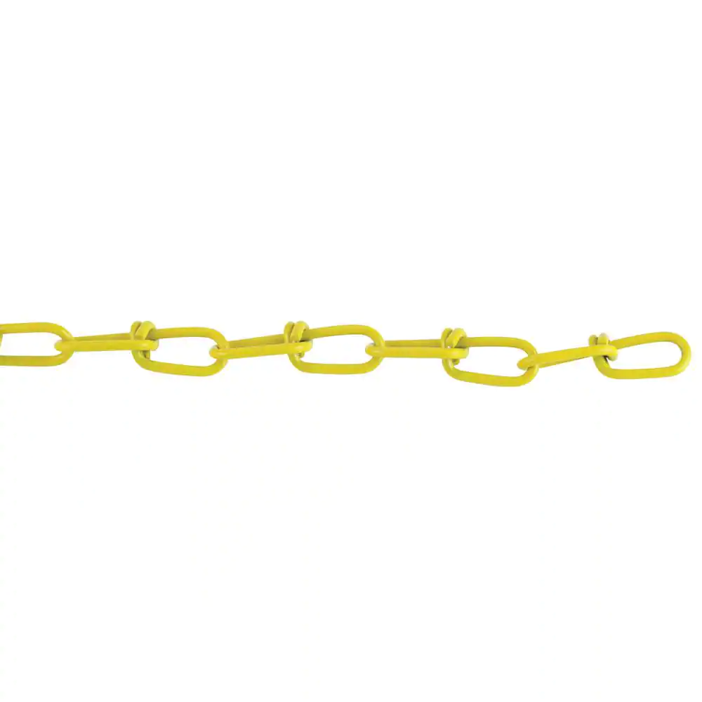 Everbilt #2/0 x 175 ft. Zinc Plated Steel Double Loop Chain, Yellow