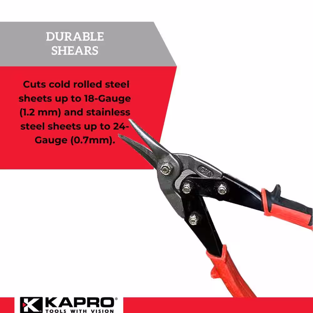 Kapro Straight-Cut Aviation Snips, 10 in.