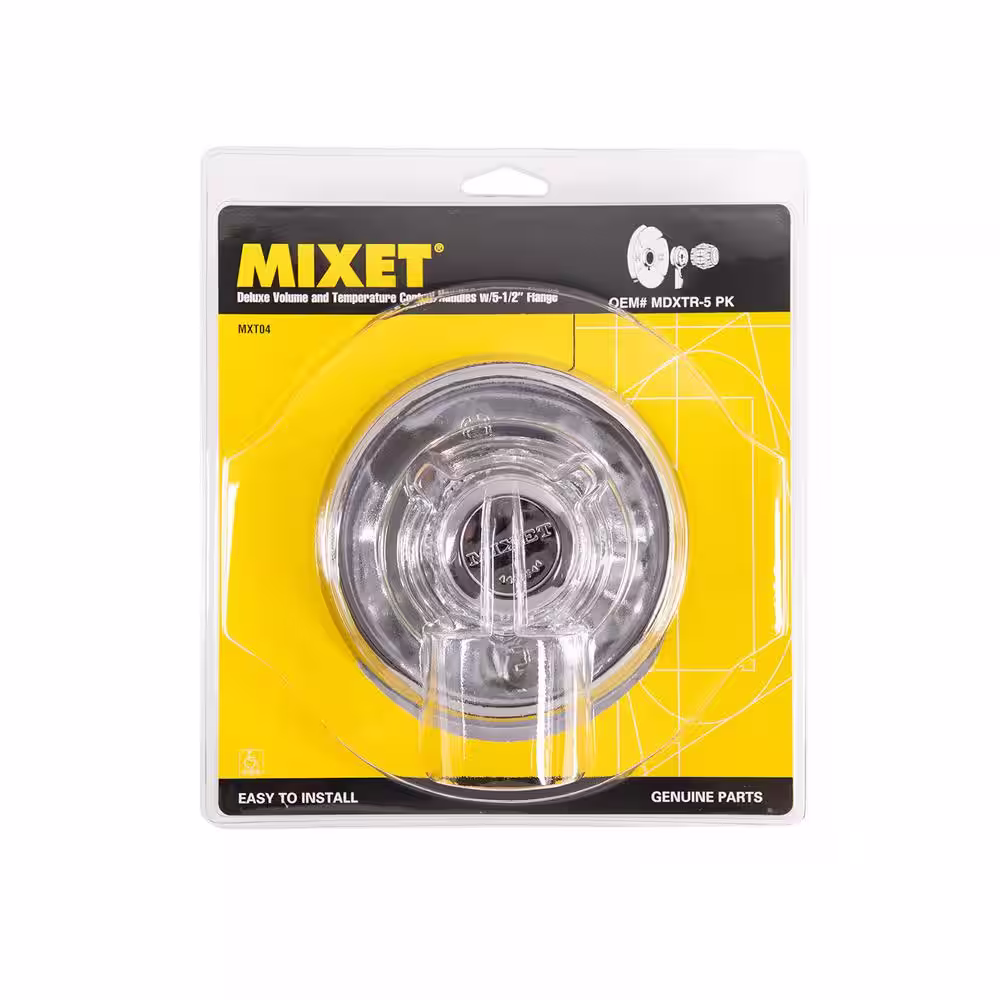 BrassCraft Deluxe 1-Handle Valve Trim Kit in Chrome for Mixet Faucets (Valve Not Included)