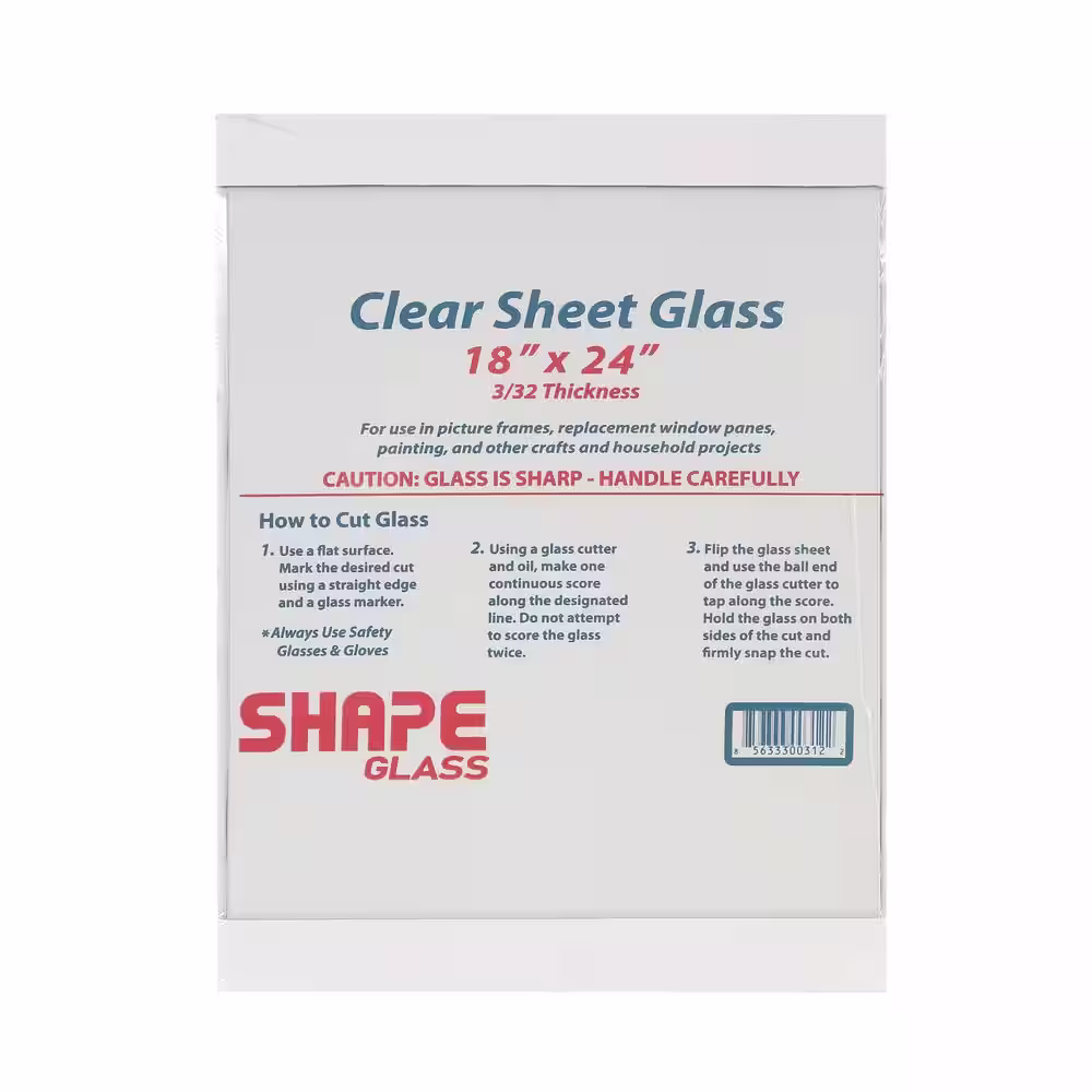 None 18 in. x 24 in. x 0.0937 in. Clear Glass