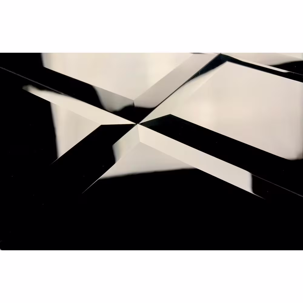 ABOLOS Black Diamond Beveled Subway 3 in. x 6 in. Glossy Glass Peel and Stick Wall Tile (11 sq. ft./Case)