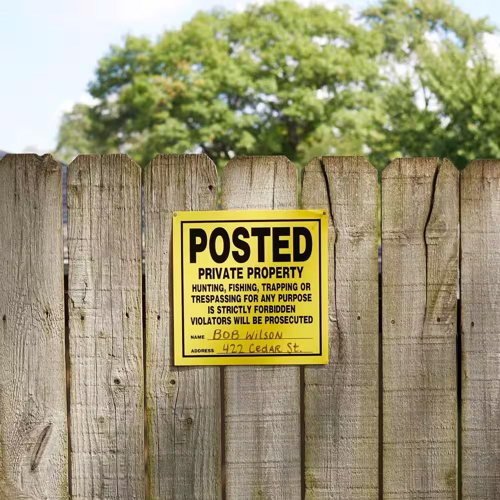 Everbilt 11 in. x 11 in. Plastic Posted Private Property Sign