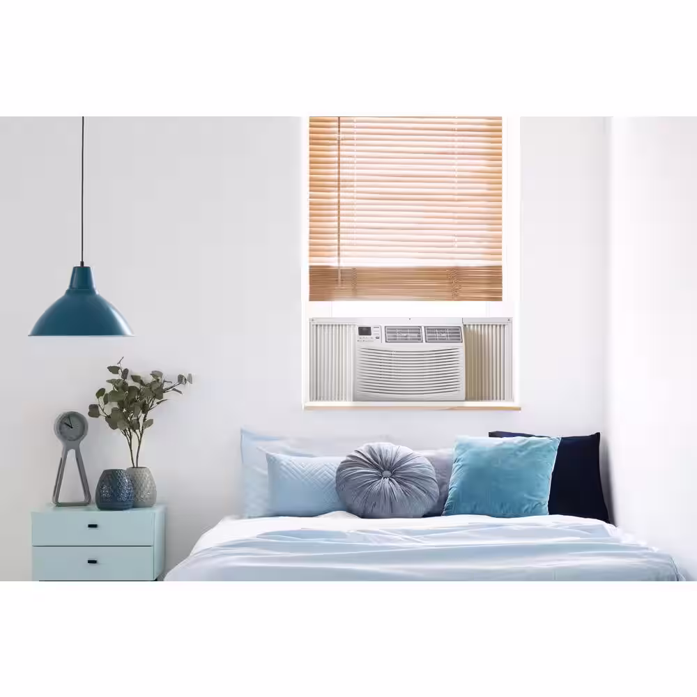 Amana 12,000 BTU 115V Window AC w/ Remote for Rooms up to 550 sq. ft. 24-Hour Timer 3-Speed Auto-Restart Digital Display White