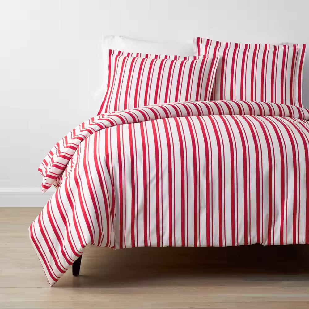 Company Kids by The Company Store Company Kidsâ?Stripe Organic Cotton Percale Standard Pillowcase (Set of 2)