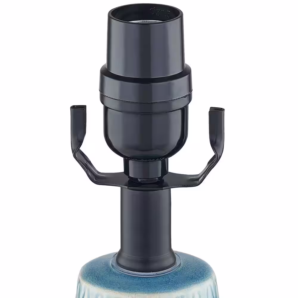 None Gavivi 22 in. H Blue Ceremic Table Lamp Set with 2 USB Ports (Set of 2)