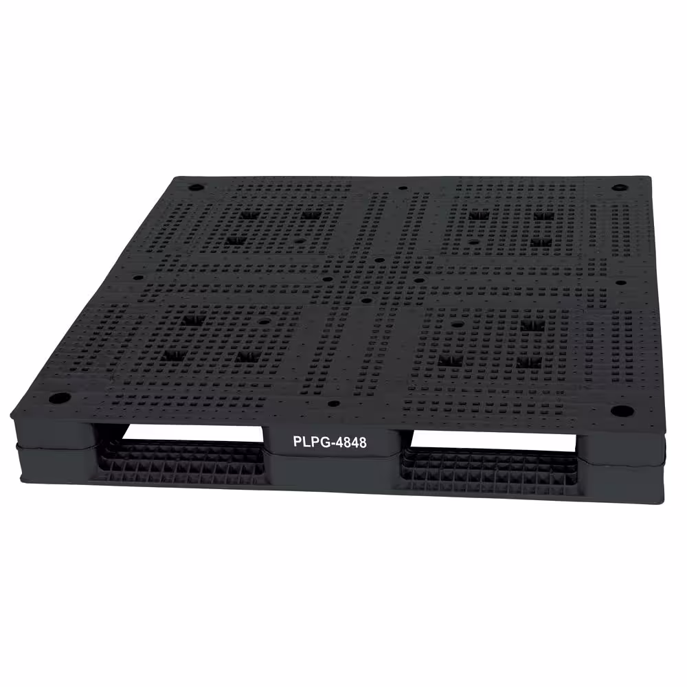 Vestil 48 in. x 48 in. x 6 in. Heavy-Duty Gray Plastic Pallet/Skid