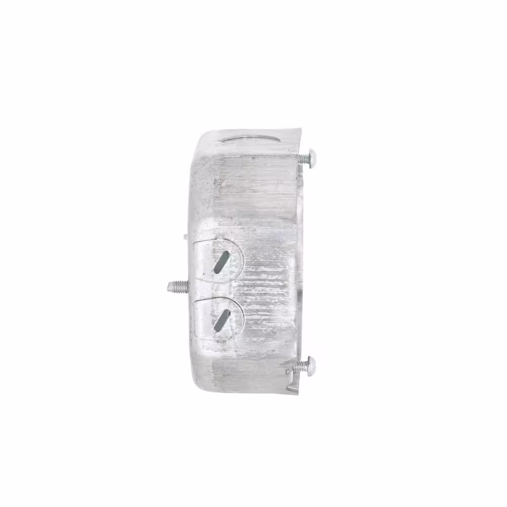 None 4 in. W x 1-1/2 in. D Steel Gray Drawn Octagon Box with Three 1/2 in. KO's and NMSC Clamps, 1-Pack
