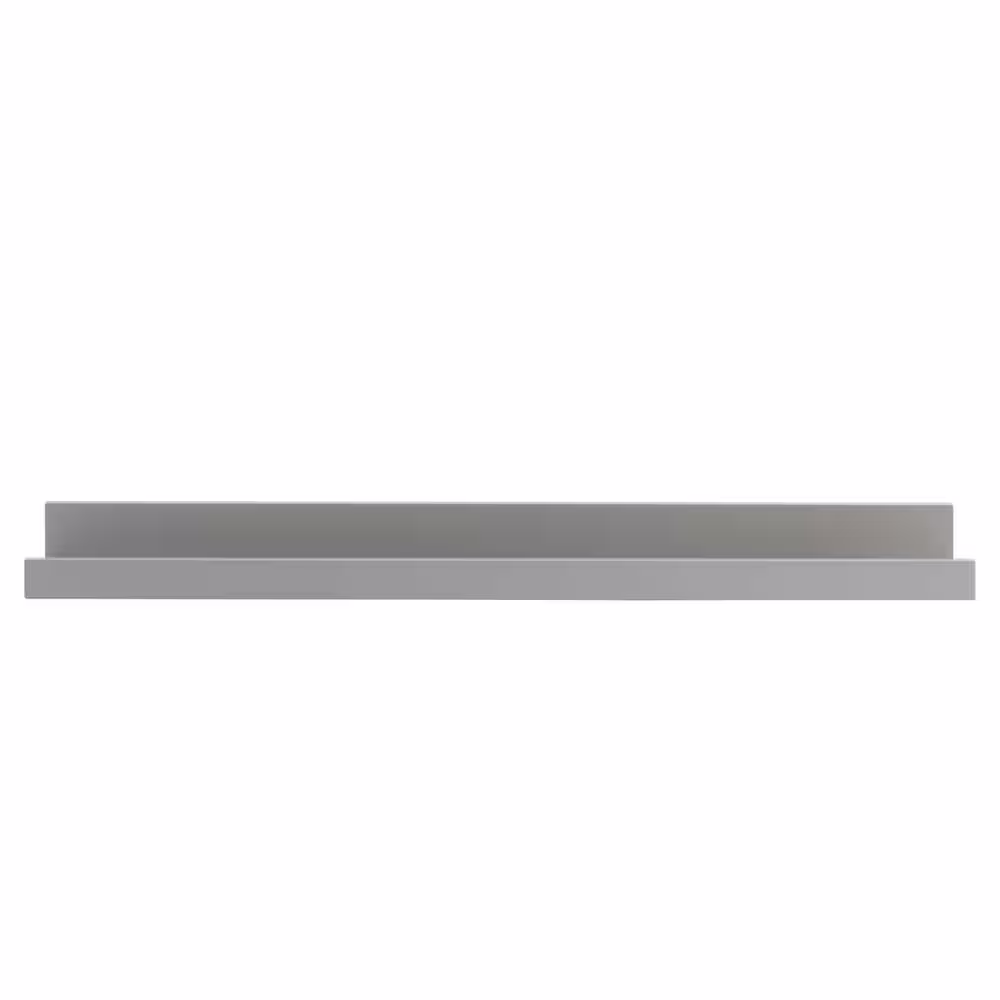 Melannco 4-in. W x 24-in. D l x 2-in h Dark Grey MDF/Wood Photo Ledge Decorative Wall Shelf without Brackets