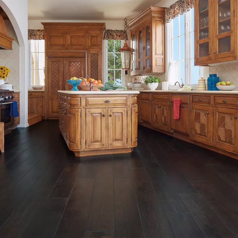 Malibu Wide Plank Hickory Wadell Creek 3/8 in. Thick x 6-1/2 in. Wide x Varying Length Click Lock Hardwood Flooring (23.64 sq. ft. / case)