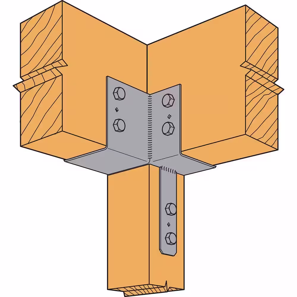 Simpson Strong-Tie ECCLL L-Shape End Column Cap for 6x Post, 6x Beams, Skewed Left
