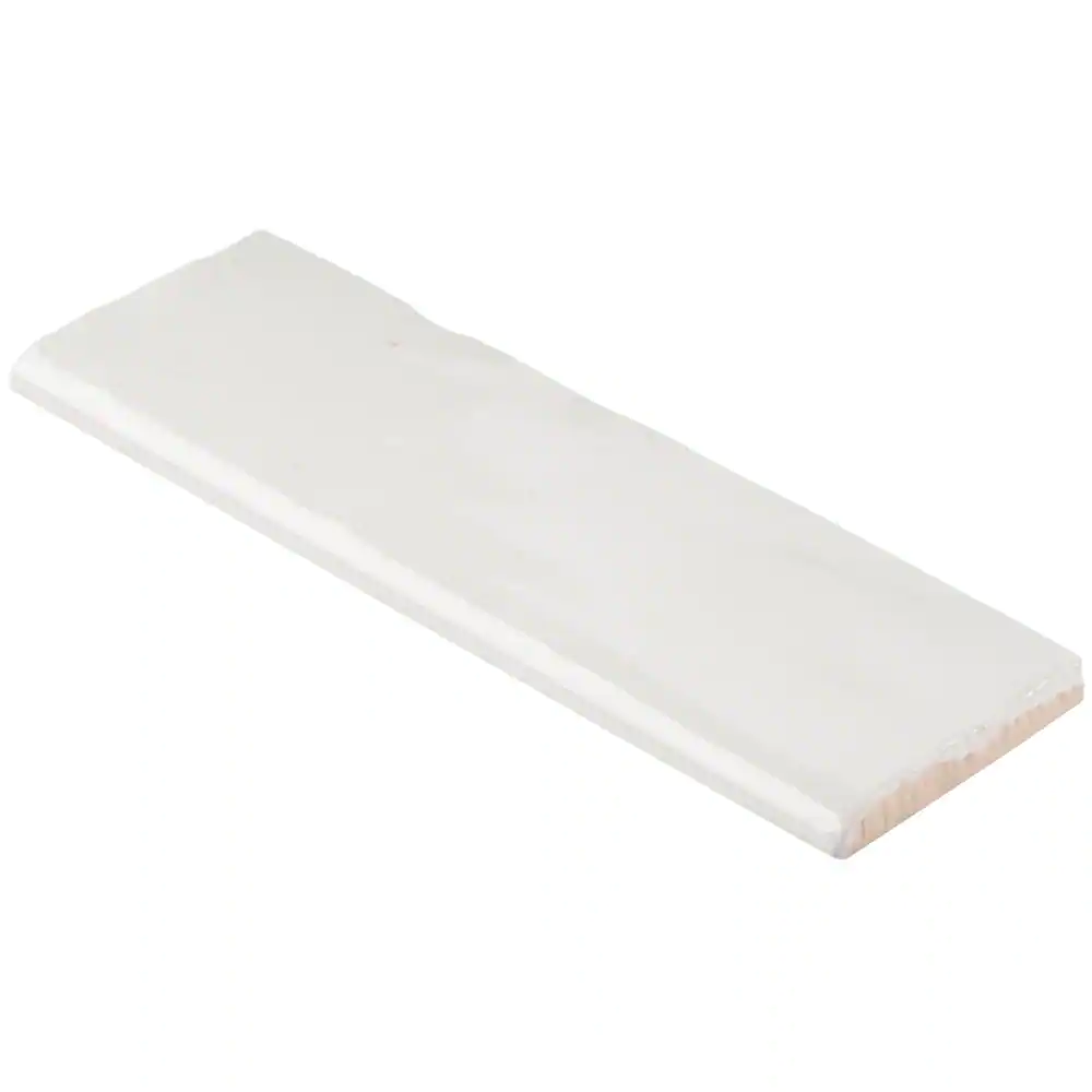 Ivy Hill Tile Kingston White 3 in. x 8 in. Glazed Ceramic Bullnose Tile