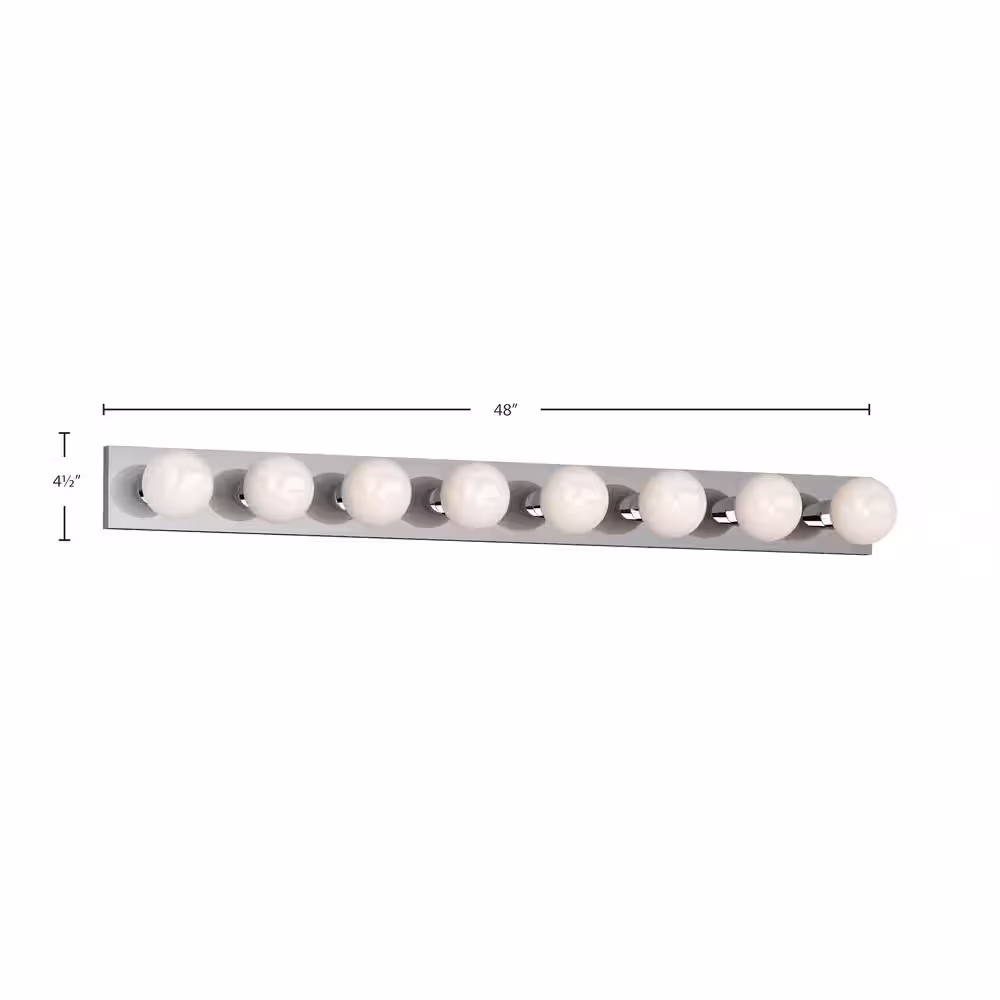 Volume Lighting 8-Light Chrome Bath or Vanity Light