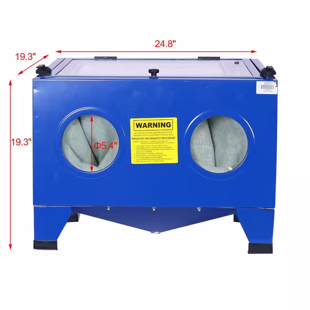 None 25-Gallon Bench Top Portable Sand Blaster Cabinet Kit Workbench with Sand-blasting Cabinet 80 psi
