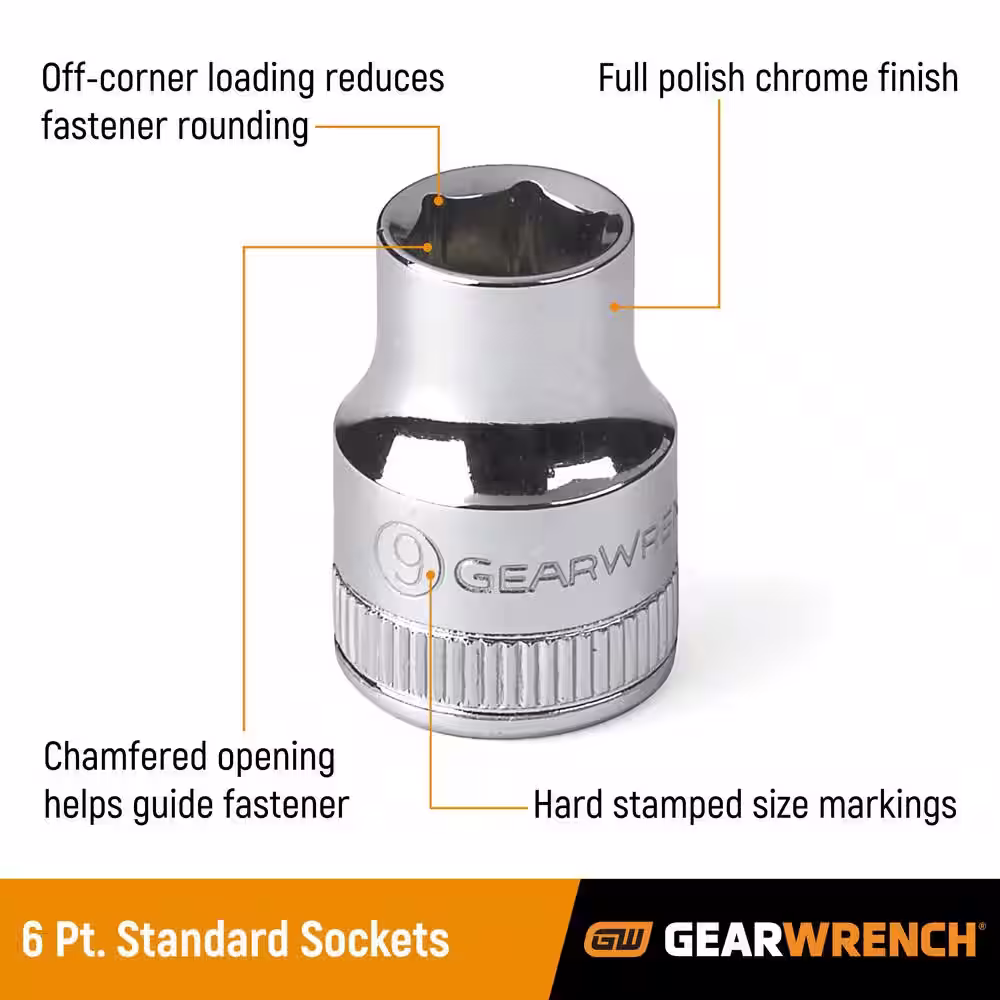 GEARWRENCH 1/4 in. Drive 6-Point Standard Metric Socket Set (13-Piece)