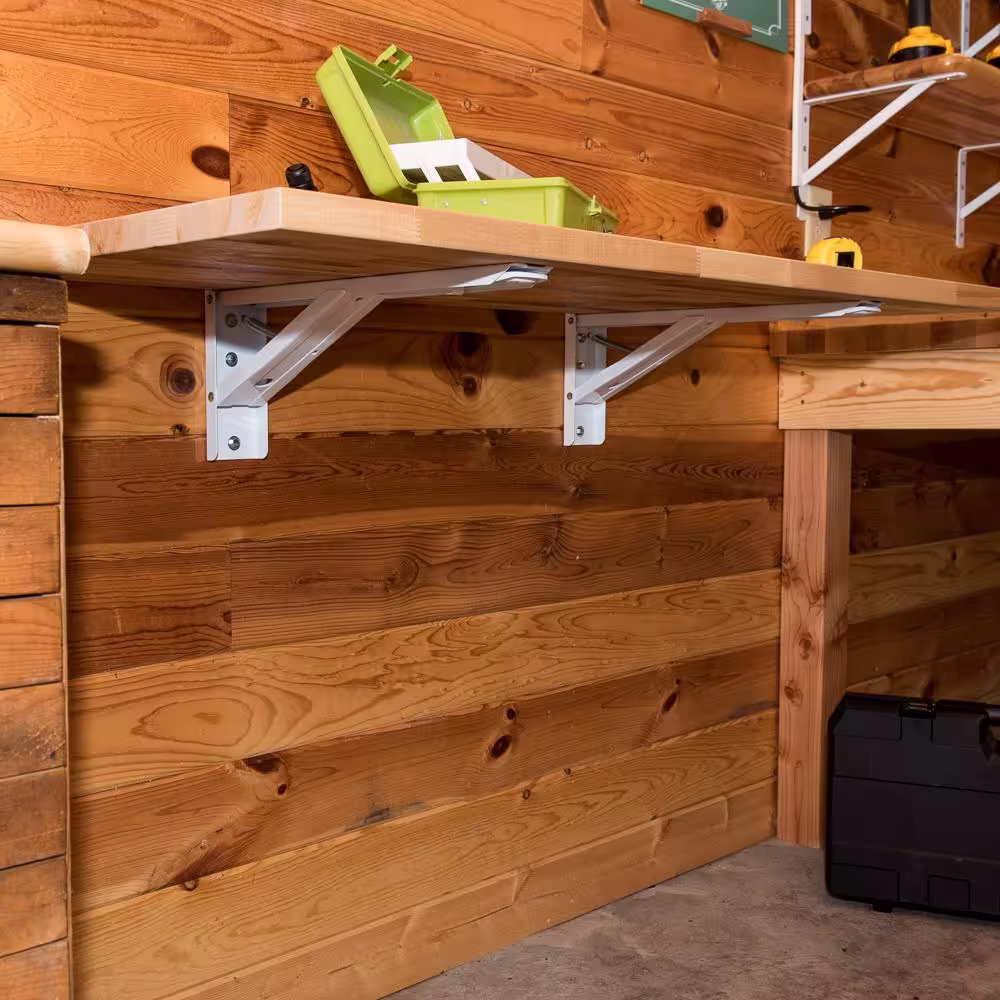 HARDWOOD REFLECTIONS The Quick Bench 4 ft. Folding Workbench UV Finish