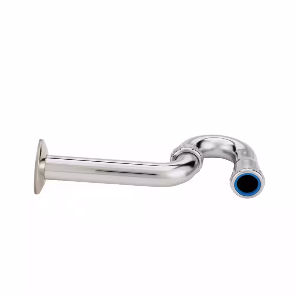 Dearborn Brass 1-1/4 in. Brass P- Trap without Cleanout, 17-Gauge, Chrome