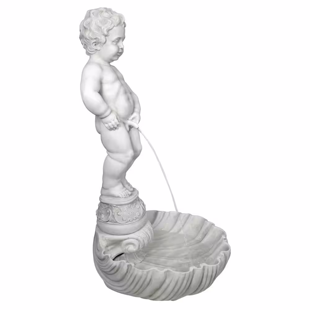 Design Toscano Manneken Pis Statue Stone Bonded Resin Basin and Pump
