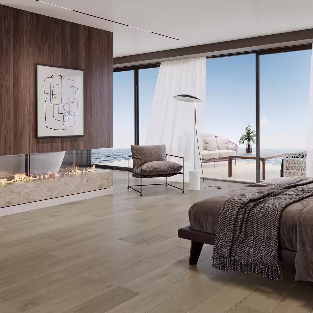 Malibu Wide Plank Avalon French Oak 1/2 in. T x 7.5 in. W Water Resistant Wirebrushed Engineered Hardwood Flooring (23.3 sq. ft./case)