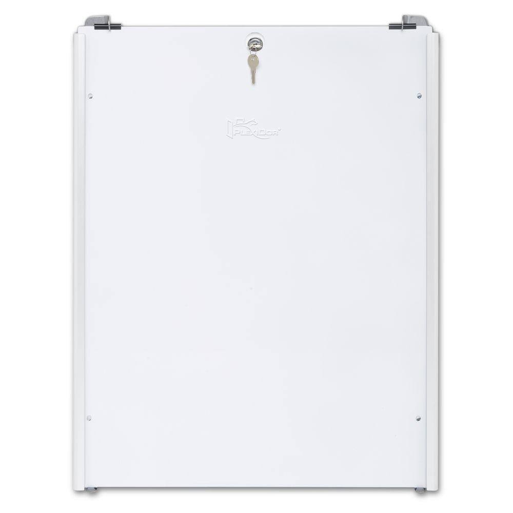PlexiDor Performance Pet Doors 26.75 in. x 1.375 in. XL White Sliding Track with Flip Lock