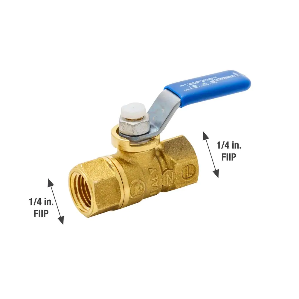 Everbilt 1/4 in. Brass FPT Full Port Threaded Ball Valve