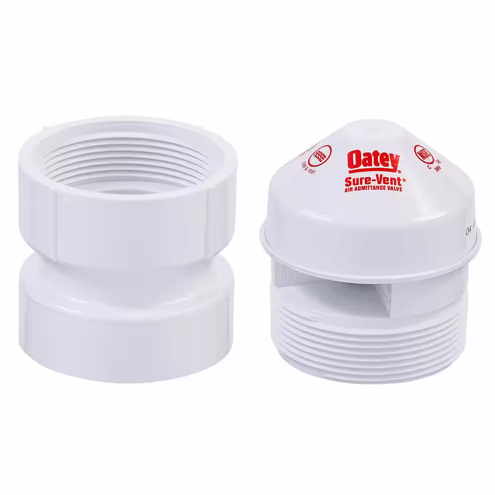 Oatey Sure-Vent 1-1/2 in. x 2 in. PVC Air Admittance Valve with 160 DFU Branch and 24 DFU Stack