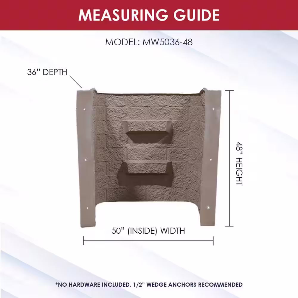SHAPE PRODUCTS 50 in. W x 36 in. D x 48 in. H Block-Tex Fiberglass Egress Window Well (Sandstone)