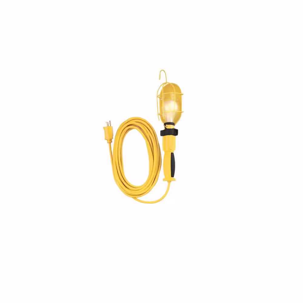 Yellow Jacket 100-Watt 25 ft. 14/3 SJEOW Incandescent Guarded Portable Trouble Work Light with Hanging Hook