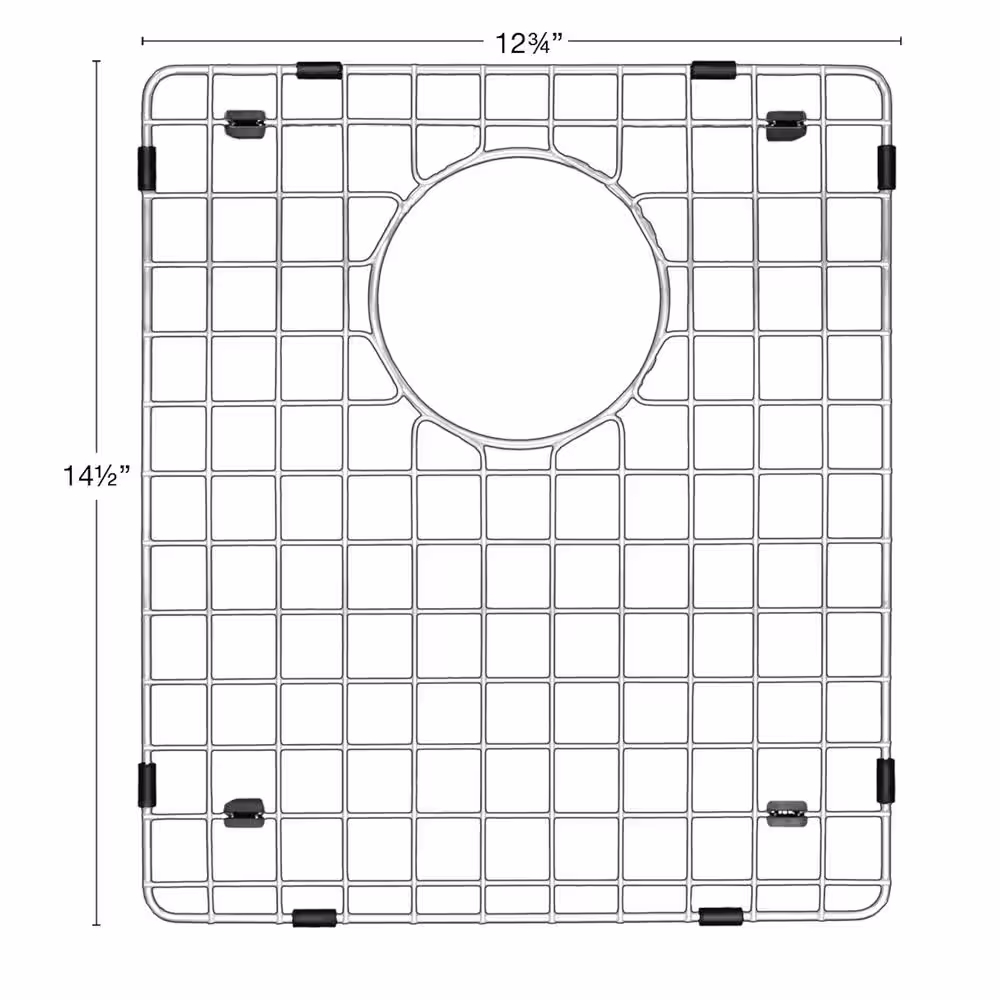 Karran 12-3/4 in. x 14-1/2 in. Stainless Steel Bottom Grid fits QT-720/QU-720