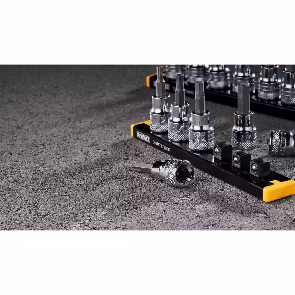 DEWALT 3/8 in. Drive SAE and Metric Hex Socket Set (12-Piece)