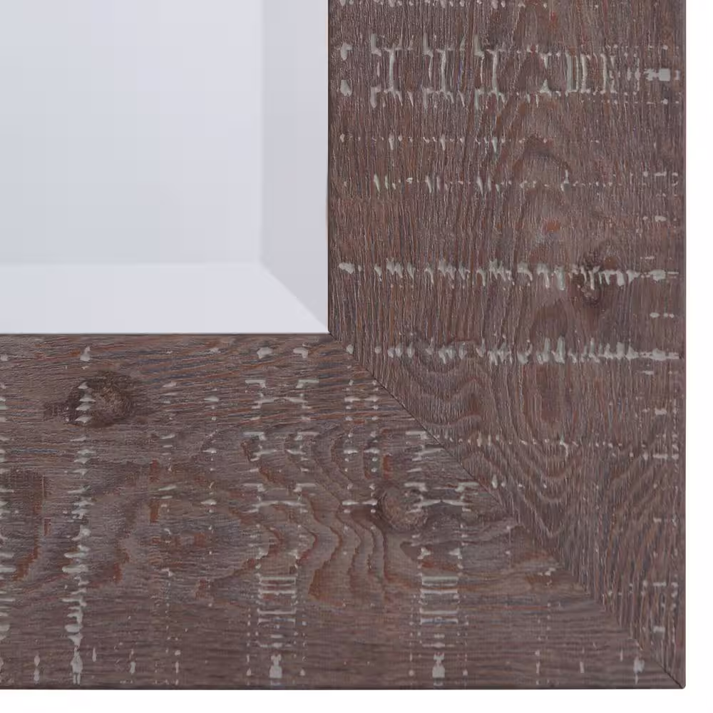 Yosemite Home Decor Mirror with Wood Frame Shallow Brown Texture