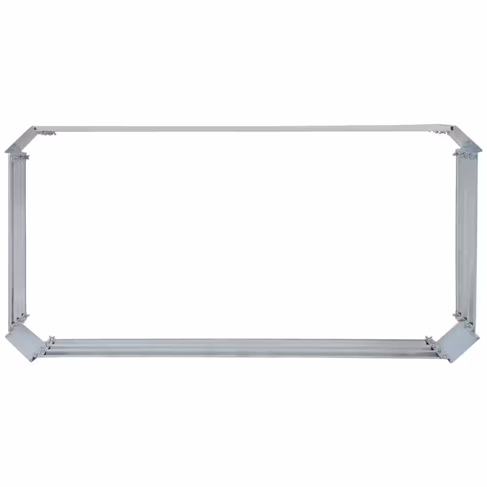 Sunnydaze Decor 48 in. Silver Galvanized Steel Rectangle Raised Bed
