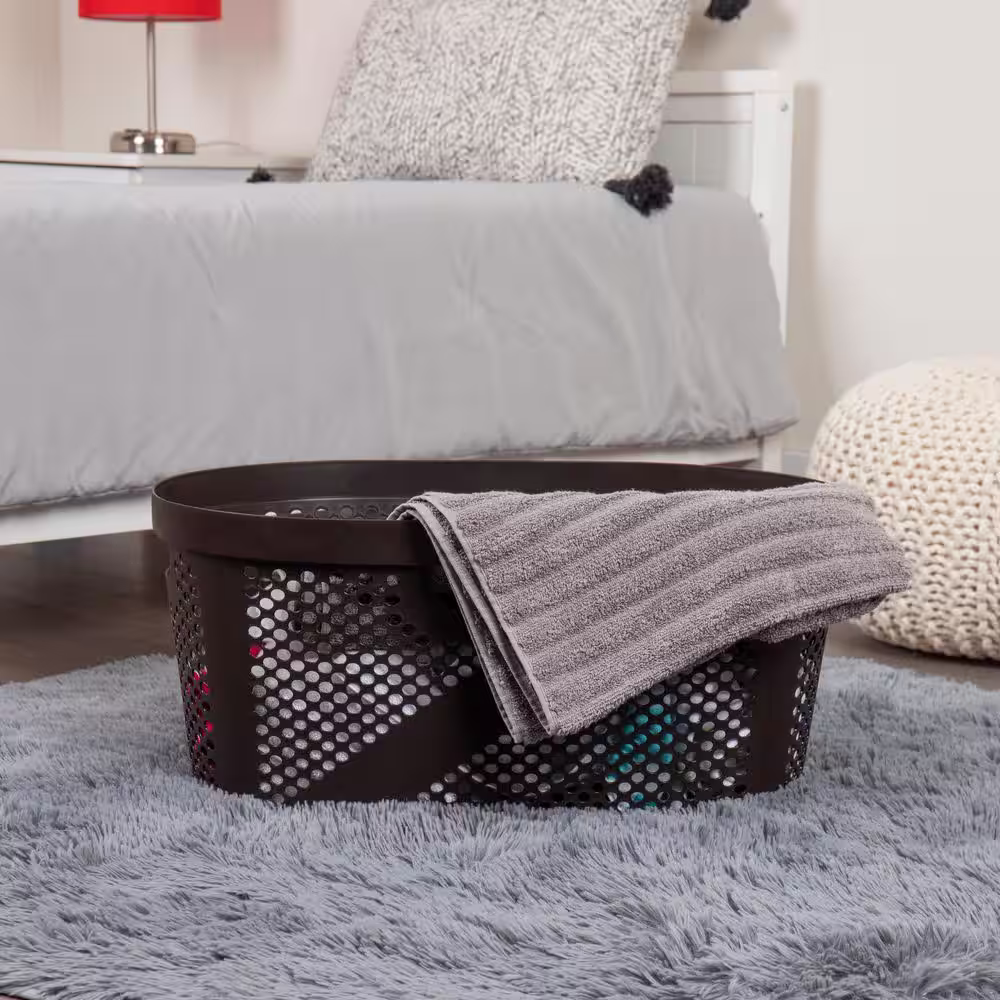 Mind Reader Basket Collection, Laundry Basket, 40 Liter (10kg/22lbs) Capacity, Cut Out Handles, Set of 2, Brown