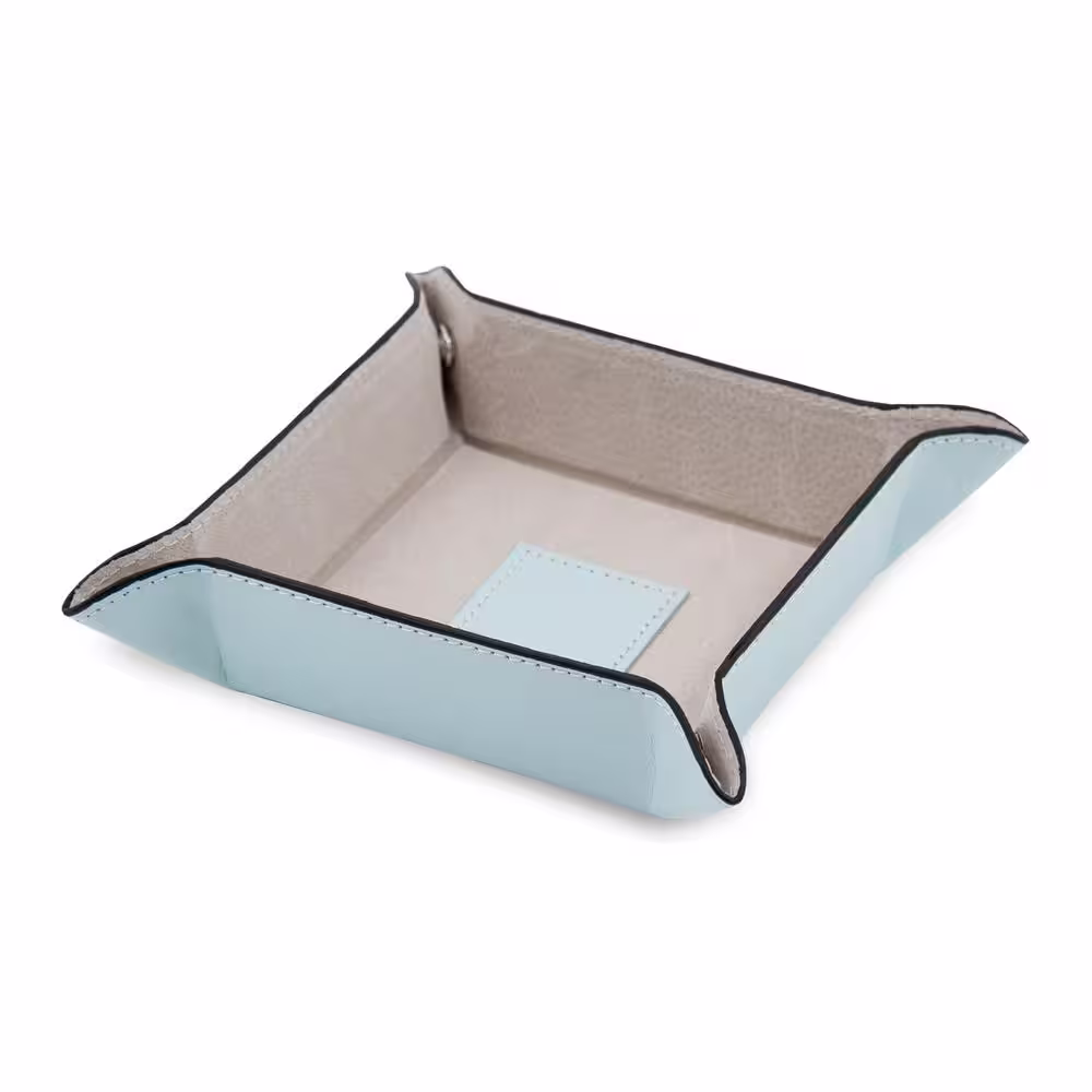 BEY-BERK Blue Leather Snap Valet
