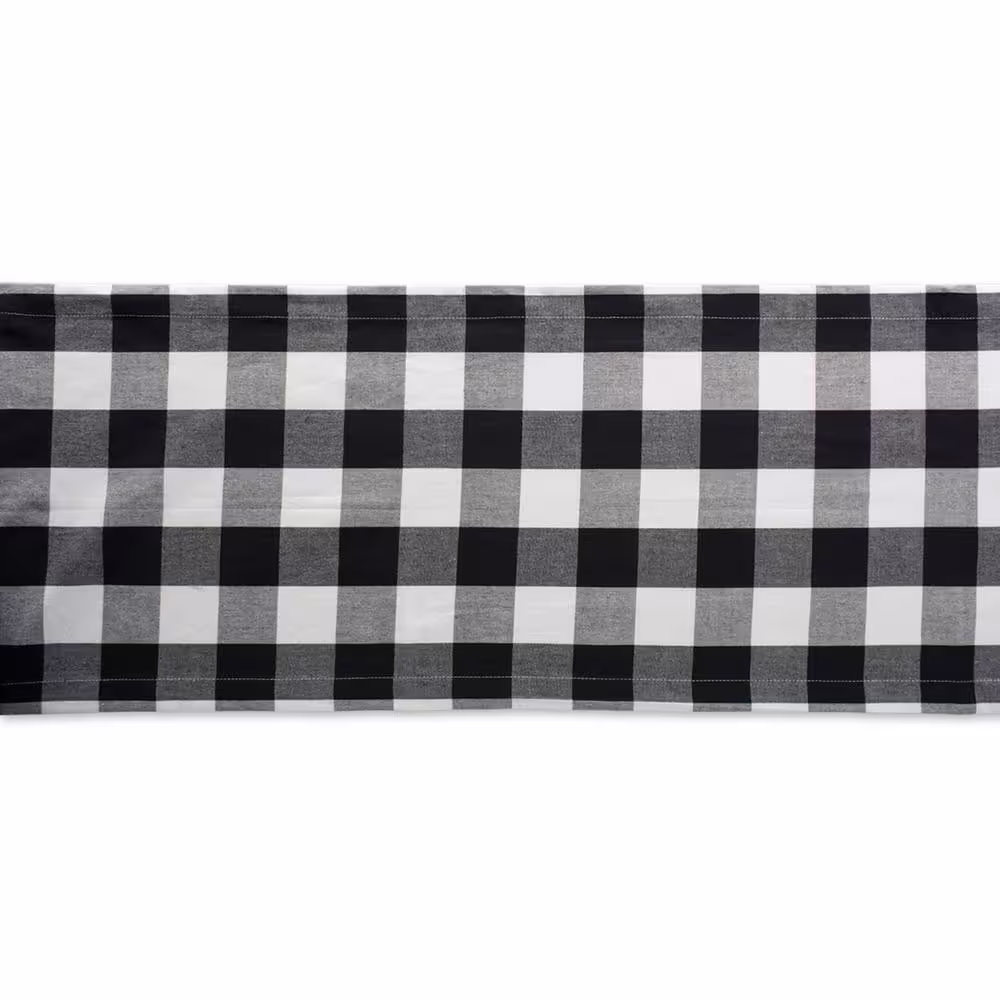 DII Black Buffalo Check Cotton Table Runner