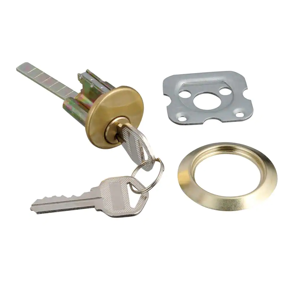 Prime-Line Single Cylinder Rim Deadlatch, Diecast, Brass