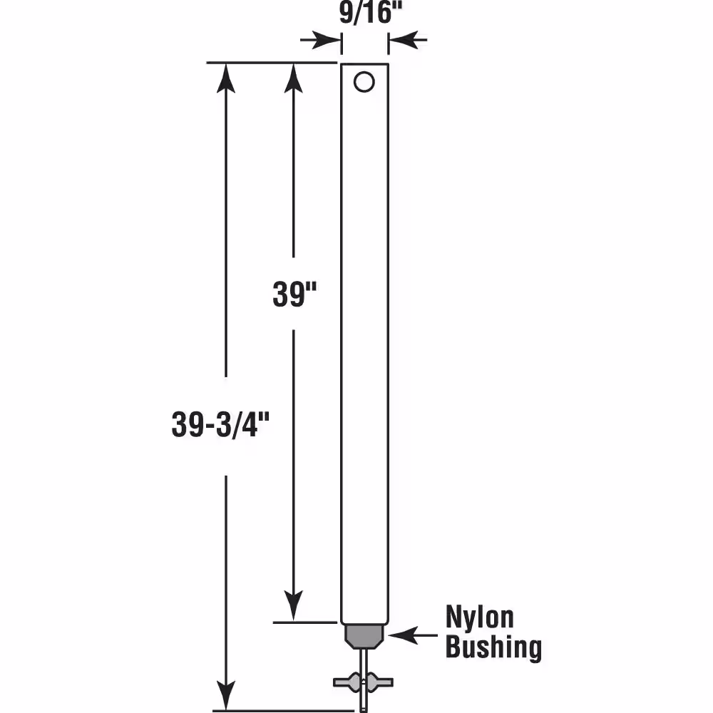 Prime-Line 39 in. x 9/16 in. Spiral Non-Tilt Balance, Red Tip (Single Pack)