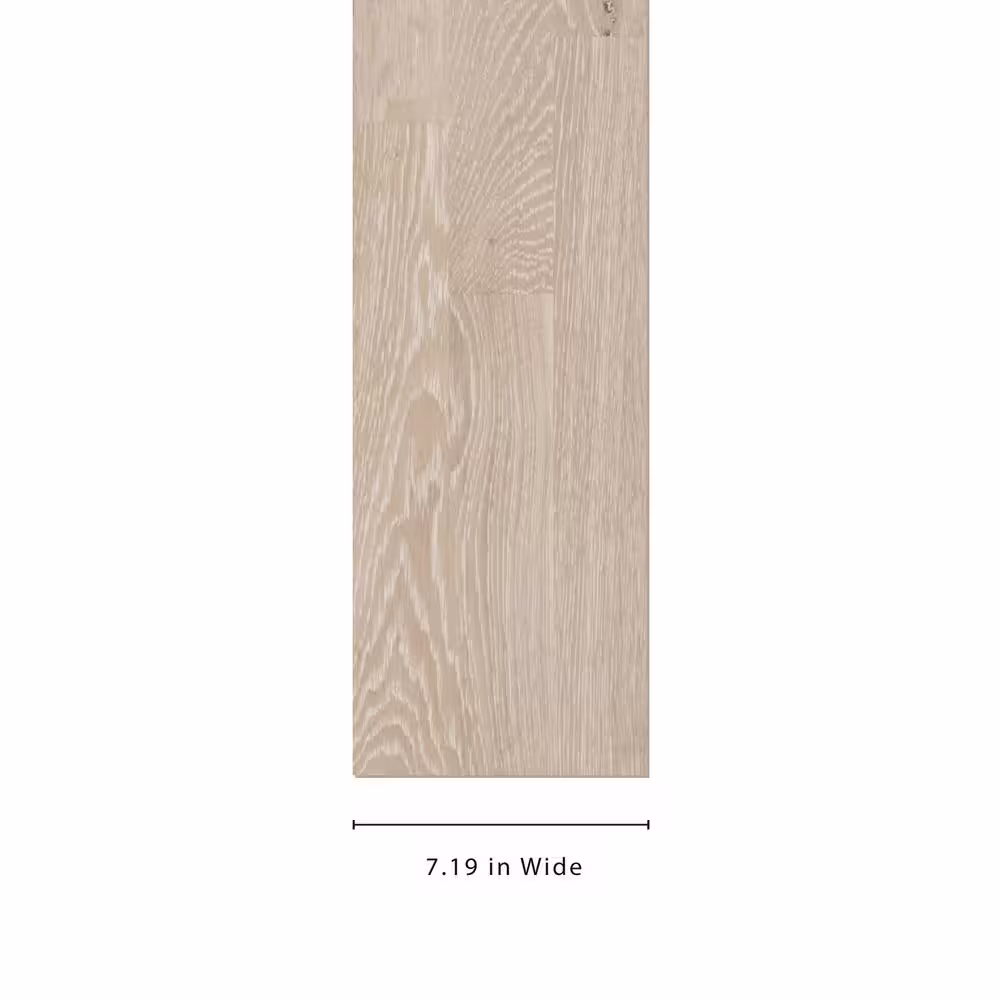 Baltic Wood Ivory and Cream European Oak 1/2 in. T x 7.2 in. W Wire Brushed Engineered Hardwood Flooring (38.6 sqft/case)