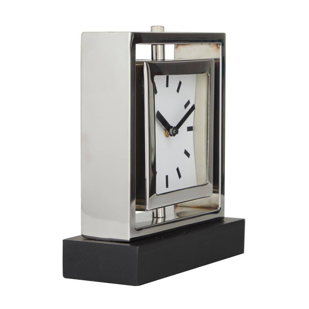 Litton Lane Silver Stainless Steel Glam Analog Clock