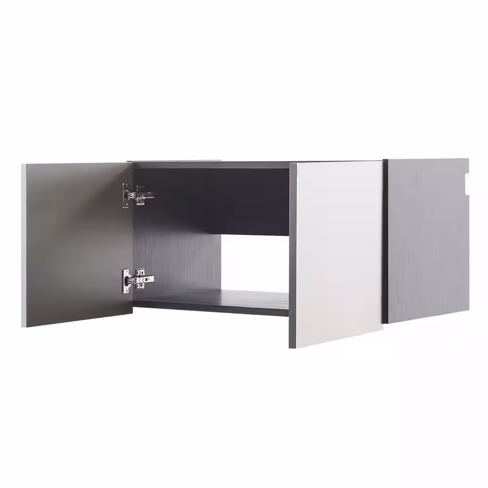 Klair Living Nova Series Wood Wall Mounted Garage Cabinet in Metallic Gray (32 in W x 16 in. H x 16 in D)