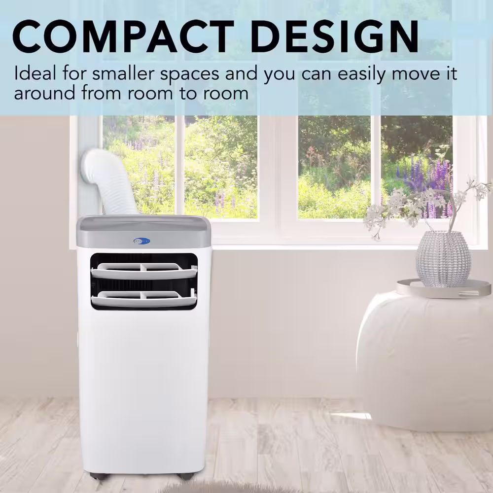 Whynter Compact Size 11,000 BTU 6,800 SACC DOE in White Portable Air Conditioner