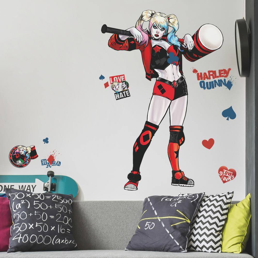 RoomMates Red and Black and White Harley Quinn Giant Wall Decals