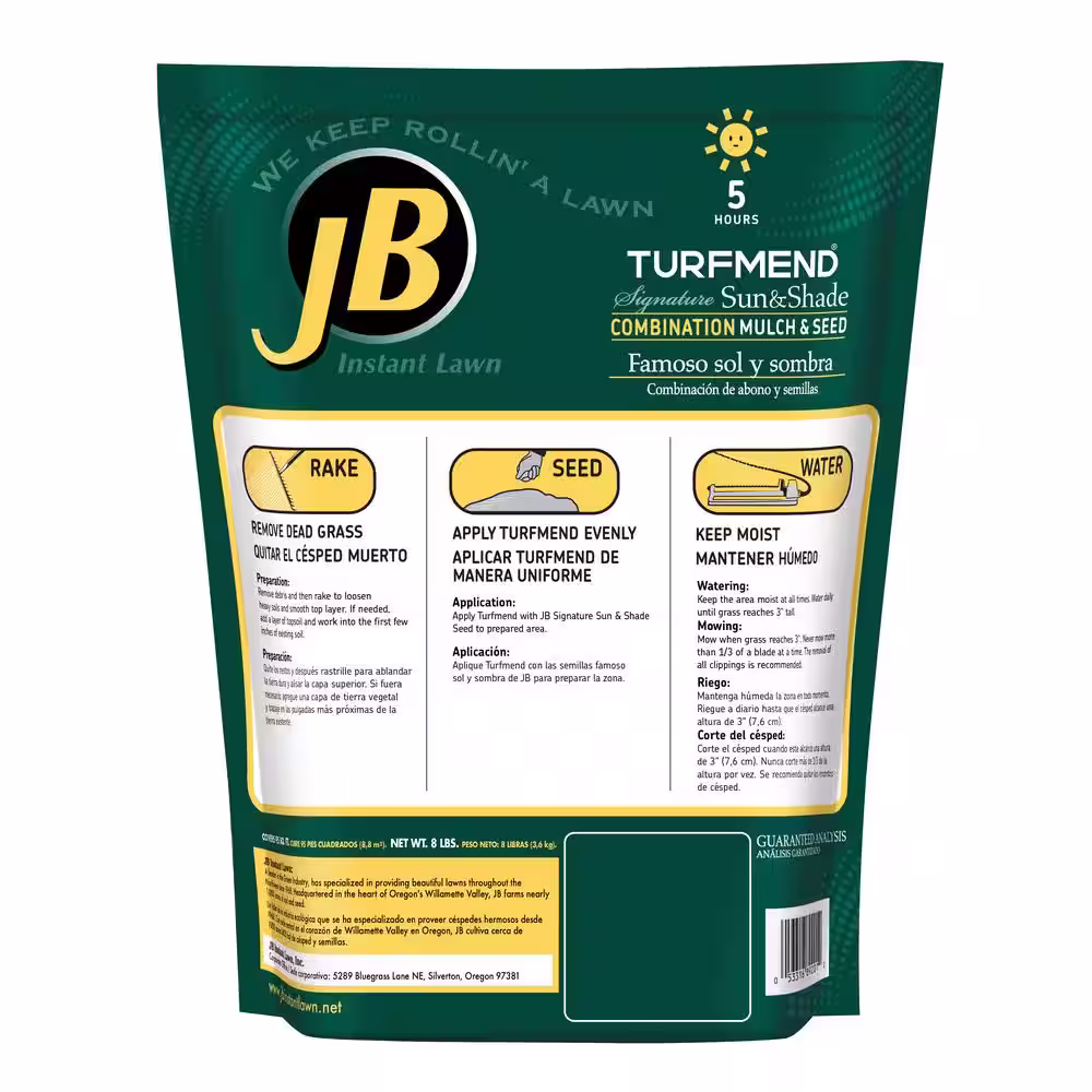 None 8 lbs. JB Signature Sun and Shade with Turfmend (Rye/Fine Fescues)