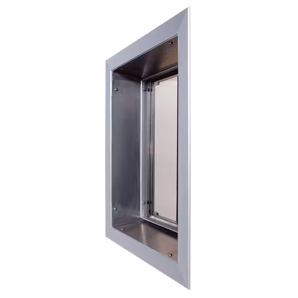 PlexiDor Performance Pet Doors 9 in. x 12 in. Wall Mount White Medium Dog Door