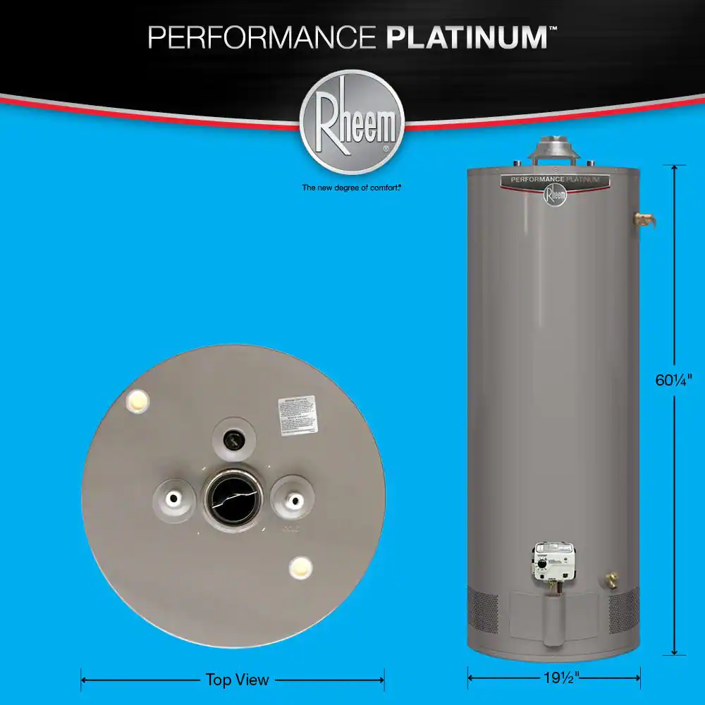 Rheem Performance Platinum 40 Gal. Tall 12 Year 40,000 BTU Natural Gas Tank Water Heater